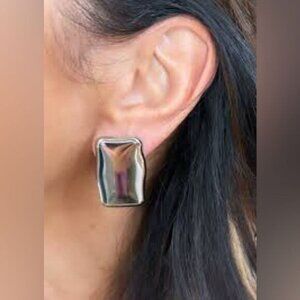 Geo Silver Earrings N1564
